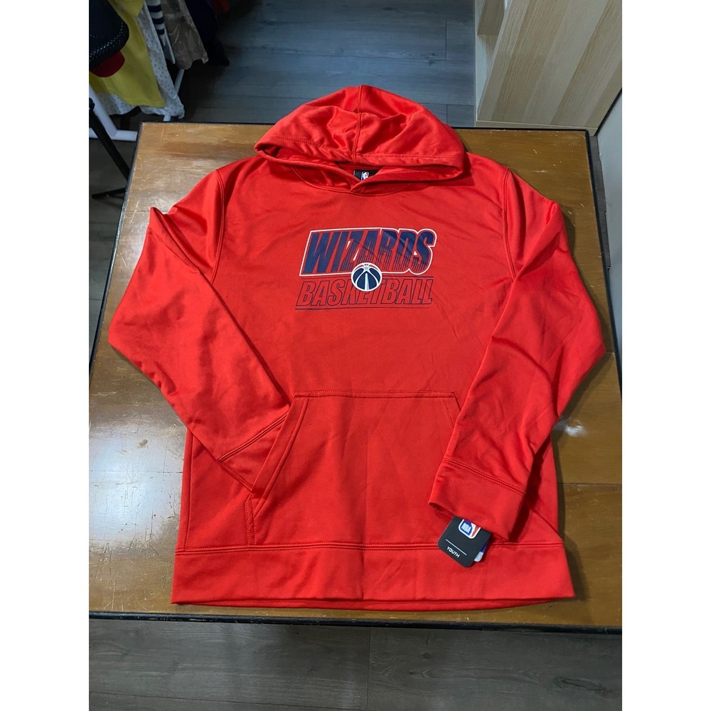 NWT NBA Washington Wizards Hoodie Kids Youth XL Red Basketball Pullover
